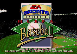 MLBPA Baseball Title Screen